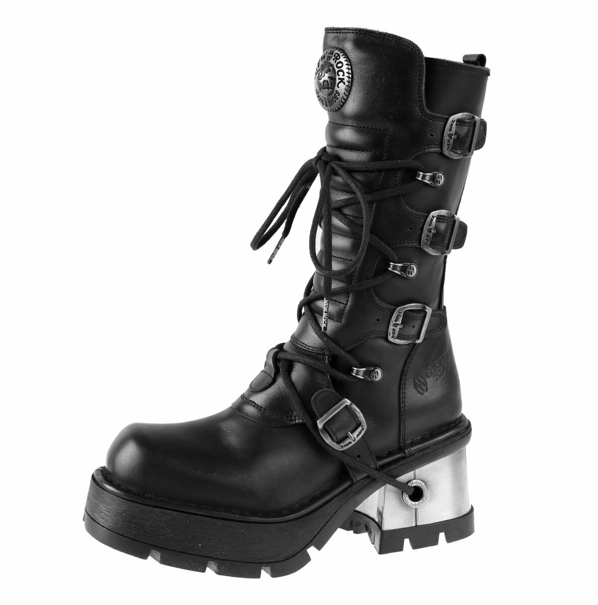 boty kožené dámské - Itali Negro - NEW ROCK - M.373-S33 42