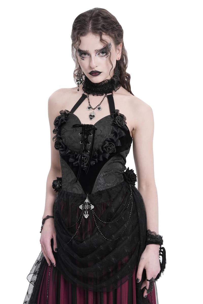 korzet dámský DEVIL FASHION - Black Heart S