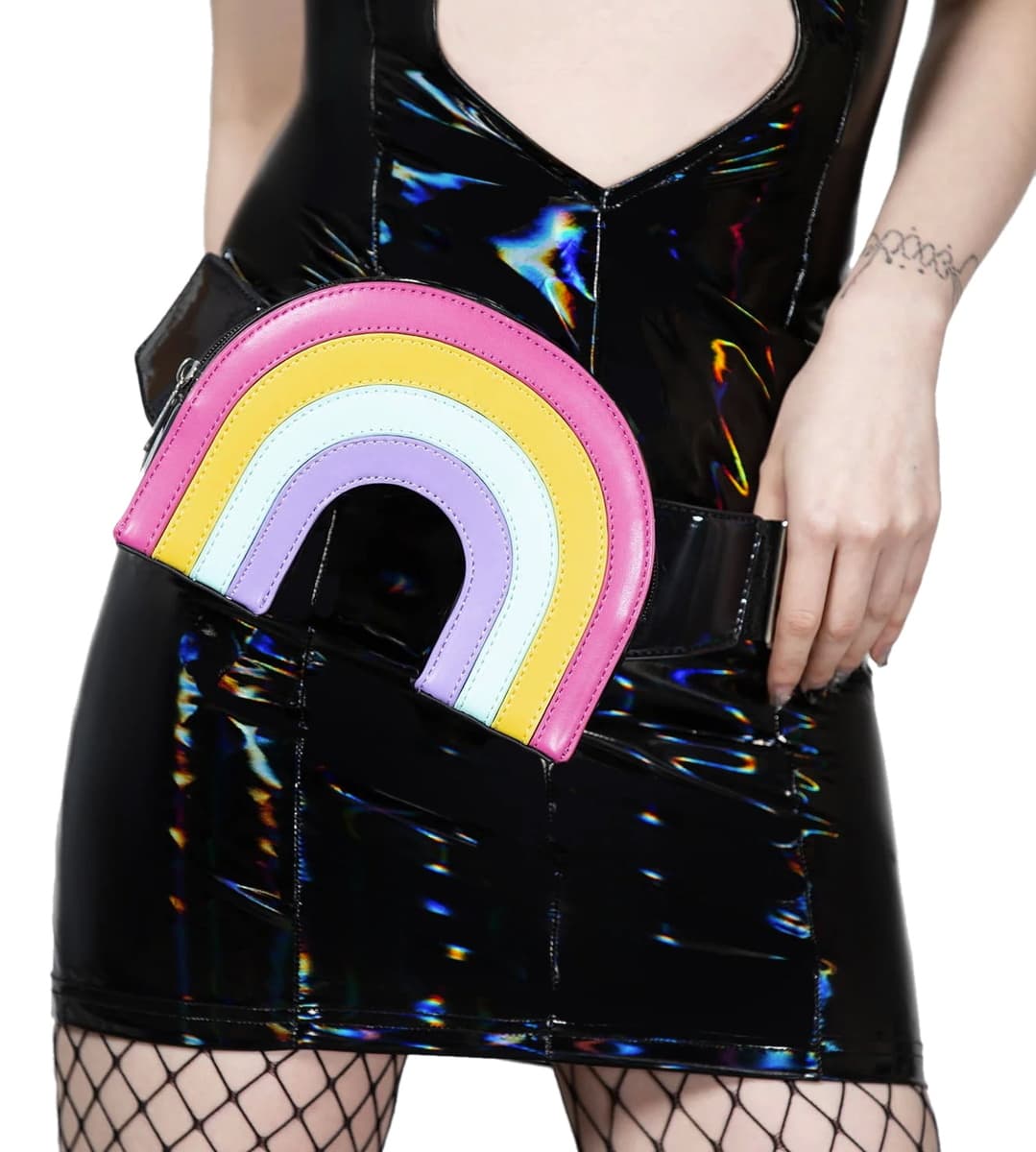 kabelka (taška) KILLSTAR - Electric Rainbow - Black