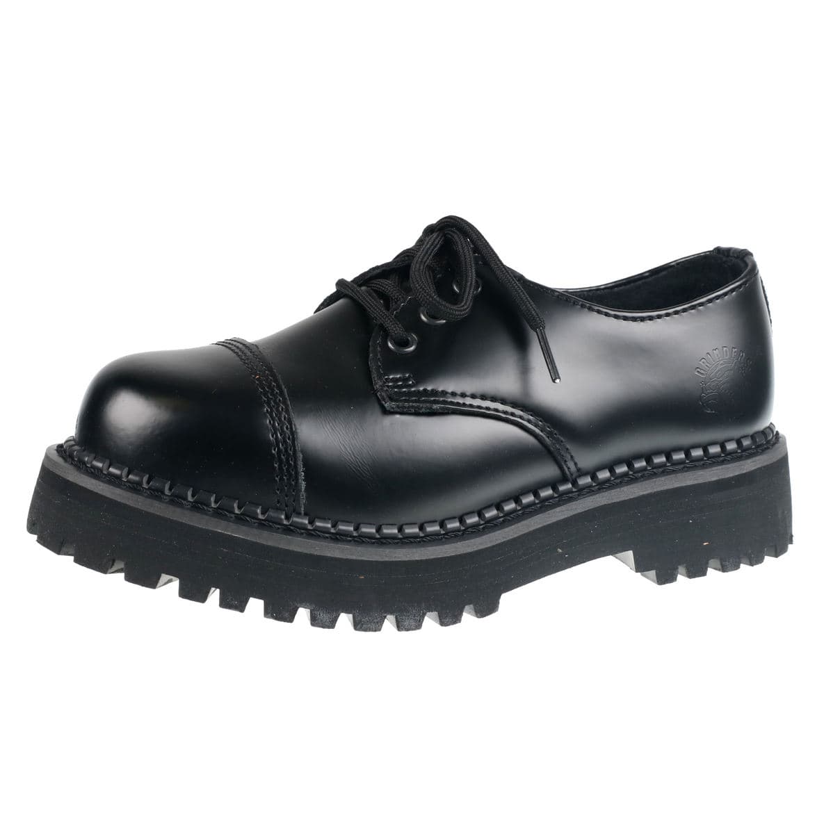 boty kožené unisex - BOXER CS BLACK - GRINDERS - BOX-CS-BLA 40