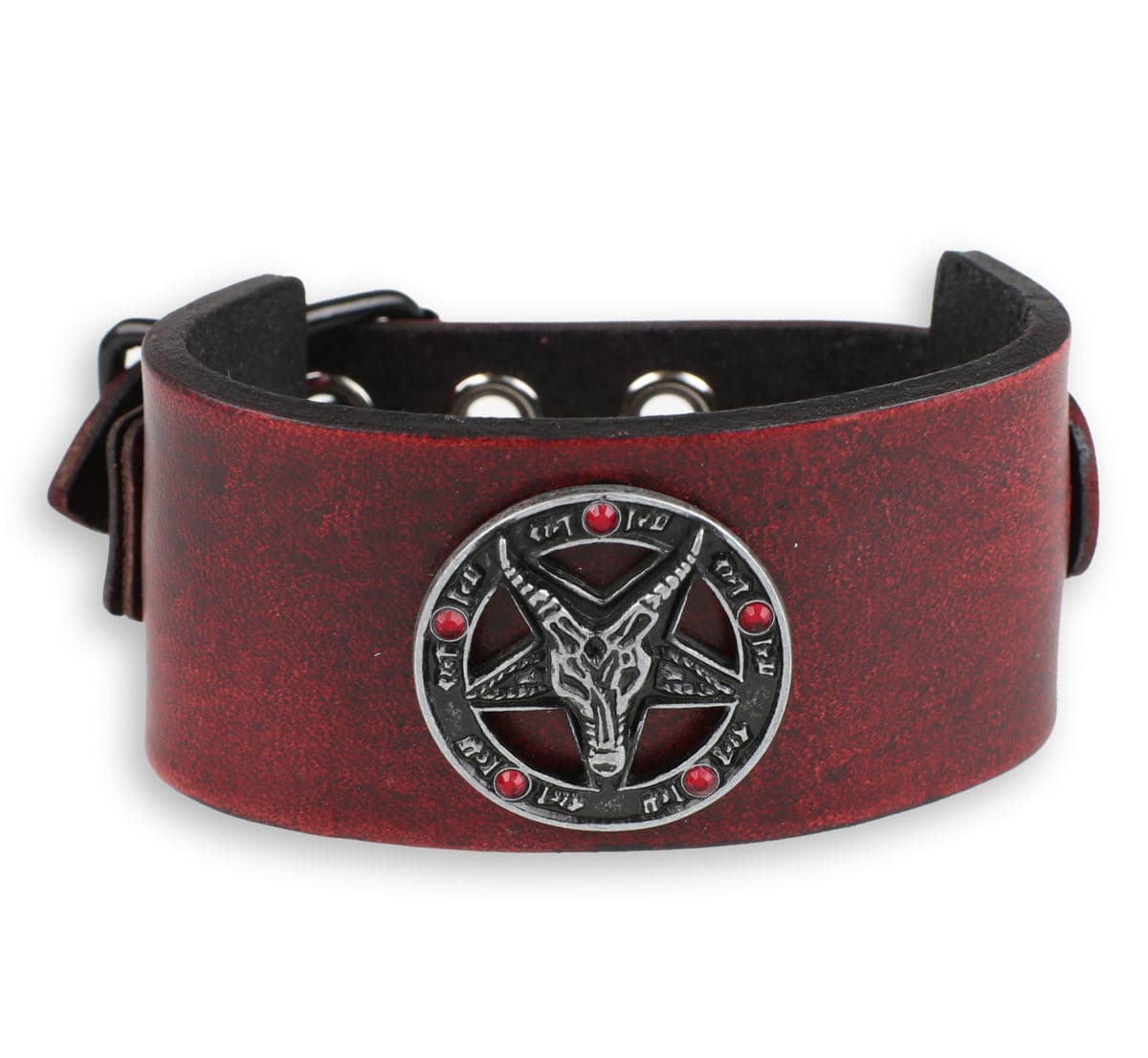 náramek Baphomet - red -  krystal red