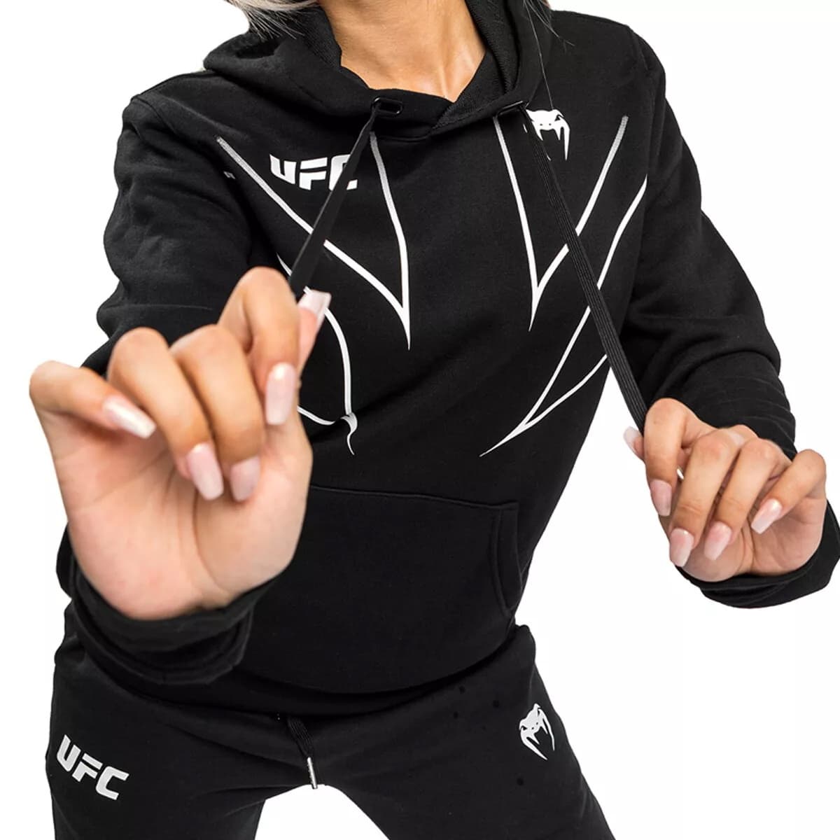 mikina s kapucí dámské - UFC Fight Night 2.0 Replica - VENUM - VNMUFC-00152-001 L