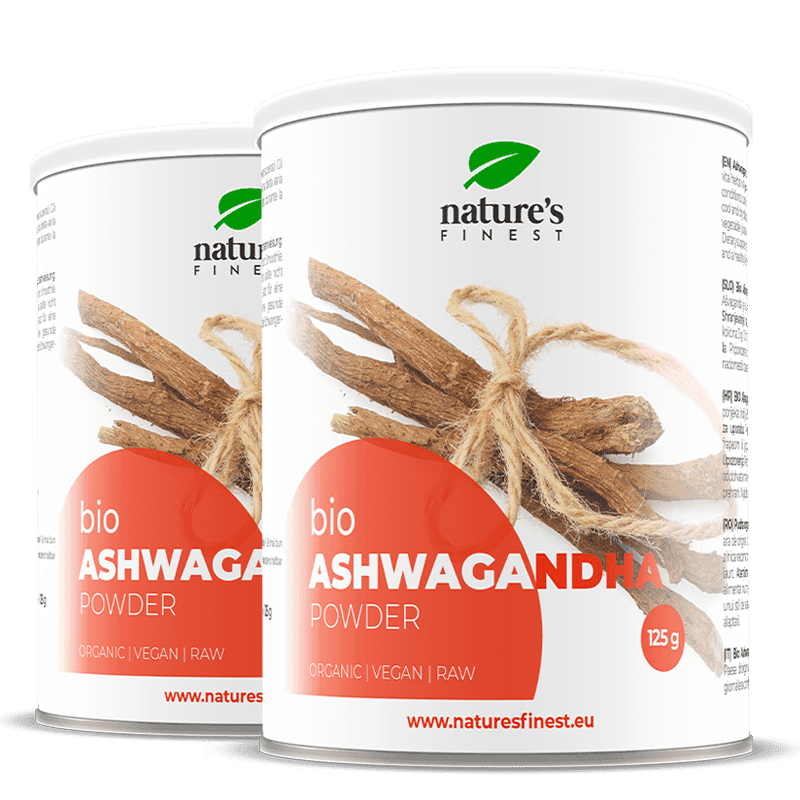 Nature's Finest Ashwagandha Powder Bio | čistá bio ašvaganda | adaptogenní podpora pro odolnost vůči stresu, vyrovnanou náladu a duševní