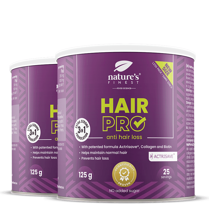 Nature's Finest Hair Pro | pokročilá podpora síly a hustoty vlasů | Actrisave, kolagen + biotin pro plnější a zdravější vlasy