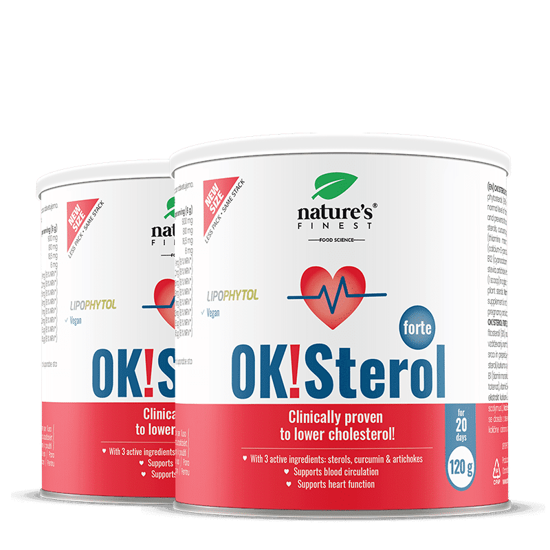 Nature's Finest OK!Sterol Forte | rostlinné steroly pro podporu cholesterolu | kurkuma a artyčok pro vyvážení lipidů | B‑komplex pro zdravé