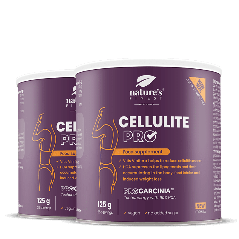 Nature's Finest Cellulite PRO | beauty nápoj pro podporu vzhledu celulitidy | garcinia HCA + extrakt z červeného vína pro hladší stehna, boky a