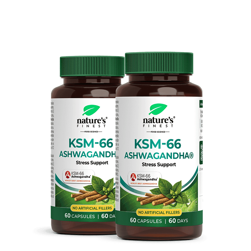 Nature's Finest KSM-66 Ashwagandha® Bundle | adaptogenní doplěnek pro stres, kortizol + podporu spánku | KSM-66 kořenový extrakt, 5% witanolidů