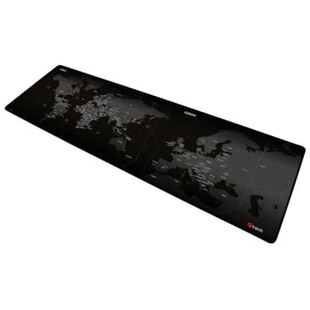 Podložka pod myš C-TECH MP-01W (World), 900x270x4mm, obšité okraje, MP-01W