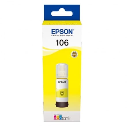 EPSON 106 EcoTank Yellow ink bottle, C13T00R440 - originální