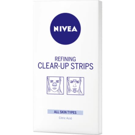 Nivea Refining Clear-Up Strips osvěžující čisticí pleťové náplasti, 6 ks