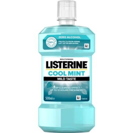 Listerine Zero Cool Mint ústní voda bez alkoholu, 500 ml