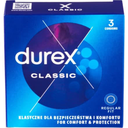 Durex Classic kondomy, 3 ks