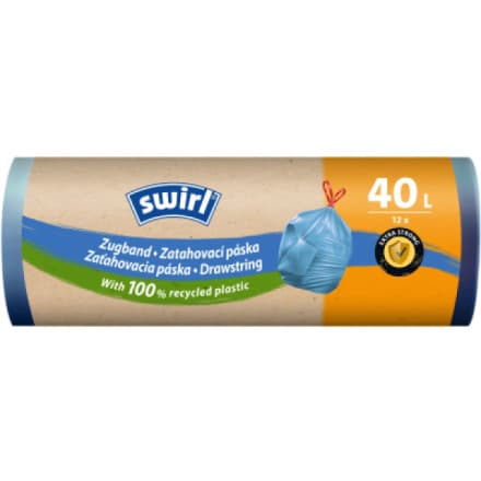 Swirl zatahovací pytle na odpad 40 l, 56 × 59 cm, 28 µ, 12 ks