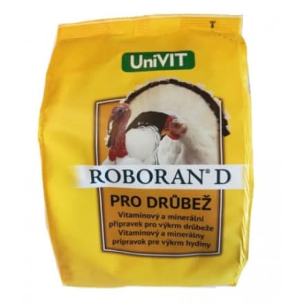 Univit S.r.o. Roboran D přísada do krmiva pro slepice, kuřata, krůty, perličky, kachny a husy, 1 kg