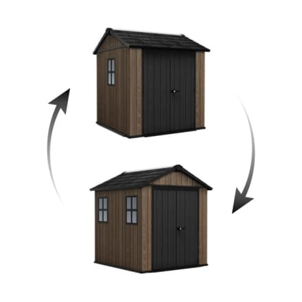 Zahradní domek Keter Apex 7,5 x 7 Walnut, s podlahou, 263956  +DÁREK