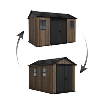 Zahradní domek Keter Apex 7,5 x 11 Walnut, s podlahou, 263960  +DÁREK