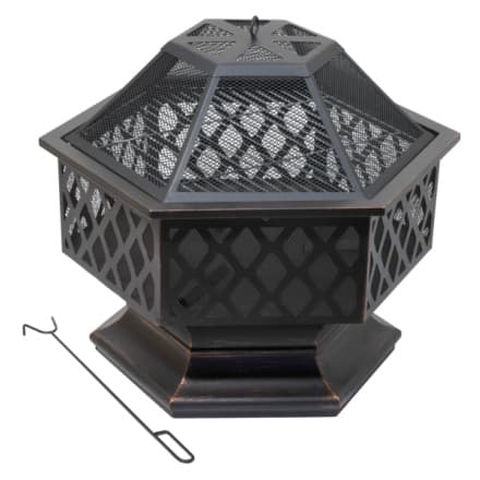 Cattara Ohniště HEXAGON copper patina s poklopem, 13008