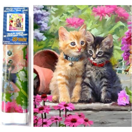 Norimpex Diamantové malování Koťata v zahradě 30x40cm 158758