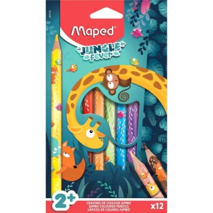 MAPED Pastelky Jungle Fever Jumbo 12ks 163431
