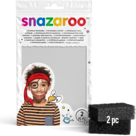 SNAZAROO Tupovací houbičky na obličejové barvy pro speciální efekty 2ks 24842