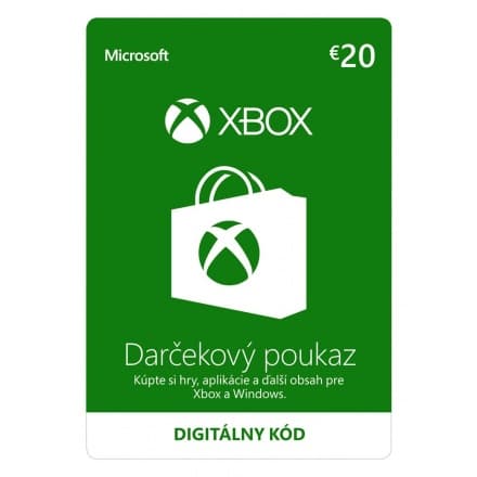 MICROSOFT ESD XBOX - Dárková karta Xbox 20 EUR, K4W-02560
