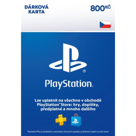 SONY ESD ESD CZ - PlayStation Store el. peněženka - 800 Kč, SCEE-CZ-00080000