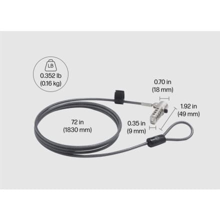 HP Nano Combination Cable Lock, 63B28AA