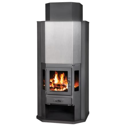 Krbová kamna s výměníkem VICTORIA Diplomat B, 3039 black  +DÁREK