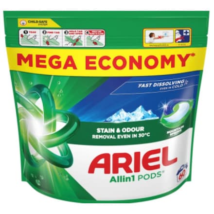 Procter & Gamble Ariel kapsle na praní Mountain Spring, 60 ks