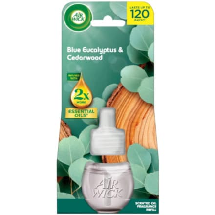 Reckitt Benckiser Air Wick Essential Oils Blue Eucalyptus & Cedarwood - Eukapyltus a cedrové dřevo elektrický osvěžovač vzduchu náhradní