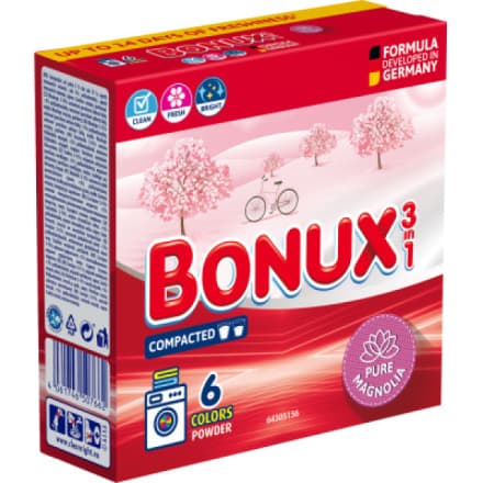 Procter & Gamble Bonux prací prášek Color Pure Magnolia 390 g, 6 dávek