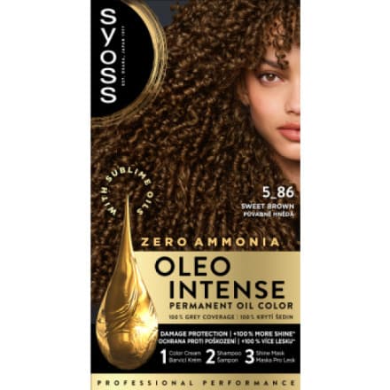 Henkel Syoss Oleo Intense olejová barva na vlasy 5-86 Půvabně hnědý
