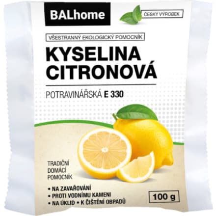 Barvy A Laky Hostivař BALhome kyselina citronová potravinářská E 330, 100 g