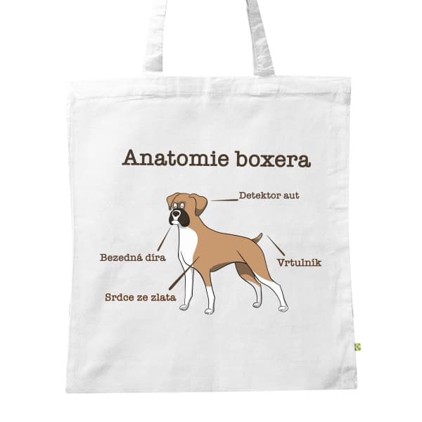 BIO plátěná taška Anatomie boxera
