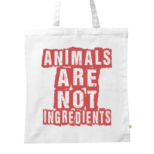 BIO plátěná taška Animals are not ingredients