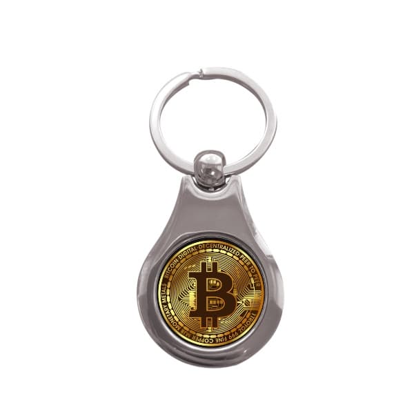 Přívěsek na klíče kolečko Bitcoin