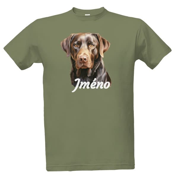 Pánské tričko Labrador a jméno