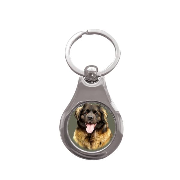 Přívěsek na klíče kolečko Leonberger