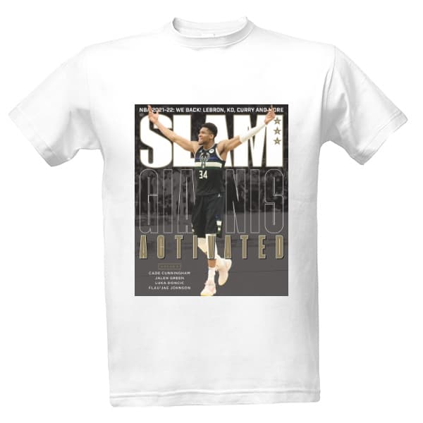 Pánské tričko BASKETBALOVÝ NBA POTISK SLAM GIANNIS ANTETOKOUNMPO