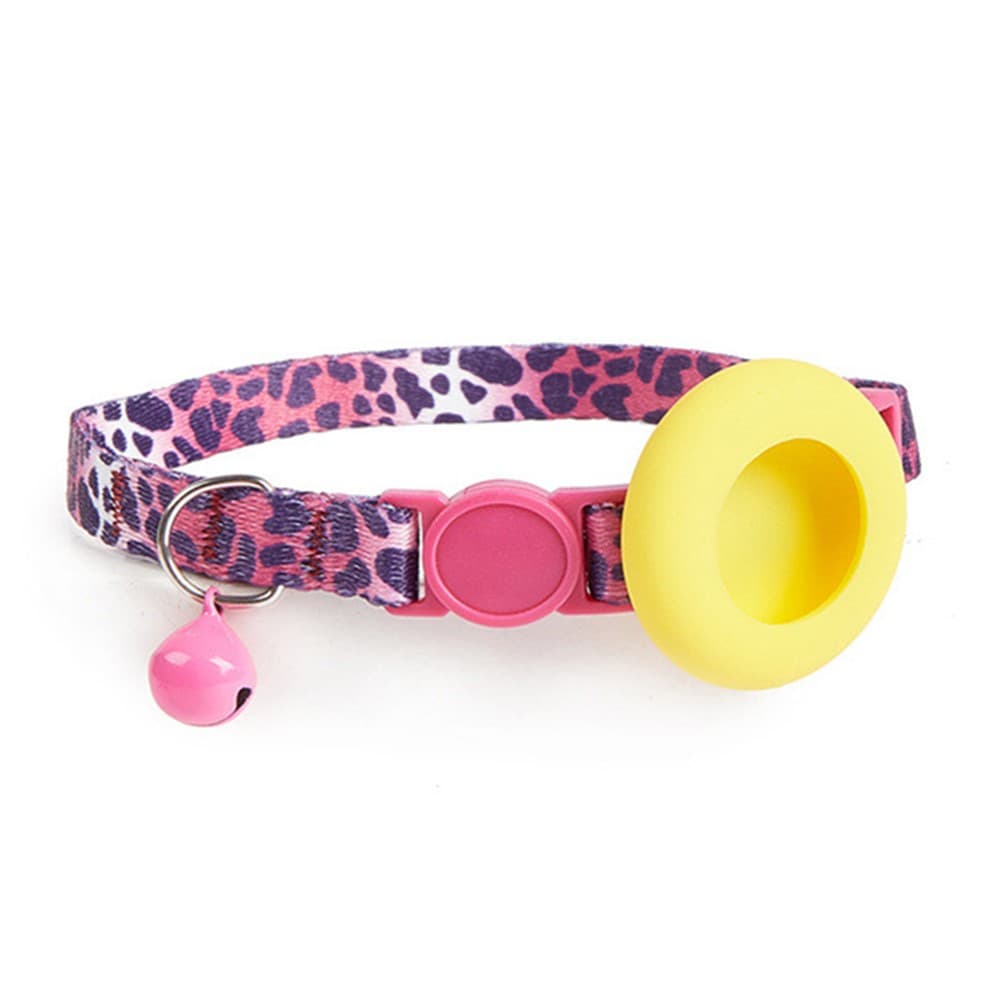 PROTEMIO JINGLY PAW Obojek se zvonkem a pouzdrem pro Apple AirTag LEOPARD PRINT