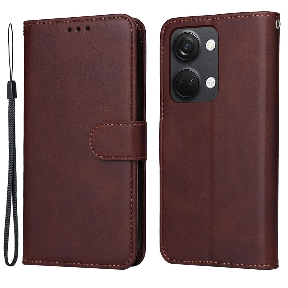 SMOOTH Peněženkové pouzdro pro OnePlus Nord 3 5G hnědé