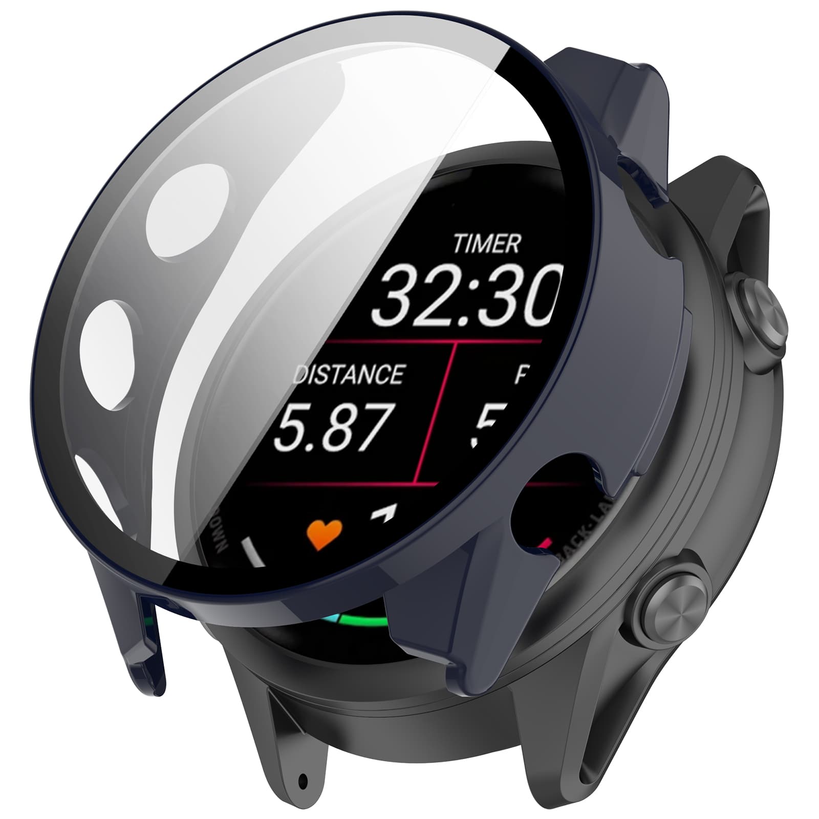 PC FULL COVER Plastový kryt se sklem pro Garmin Forerunner 570 42mm modrý