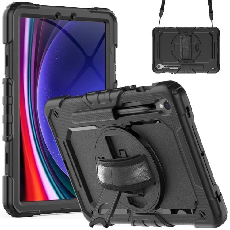 SOLID 360 Odolný obal pro Samsung Galaxy Tab S9 / Tab S9 FE / Tab S10 FE / Tab S10 Lite černý