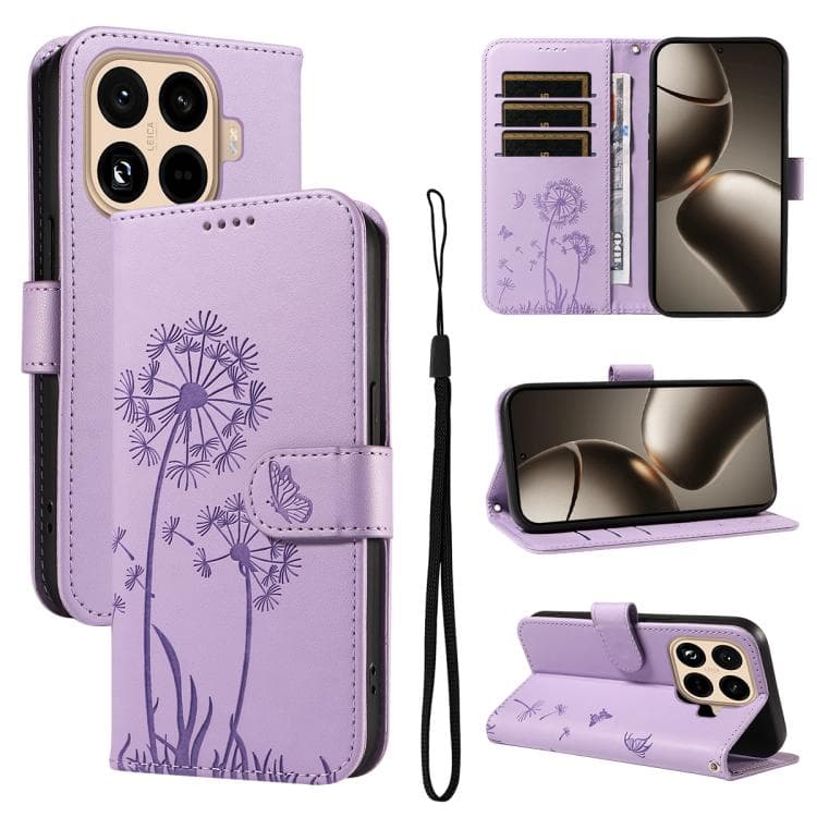 ART DANDELION Peněženkové pouzdro pro Xiaomi 15T Pro fialové