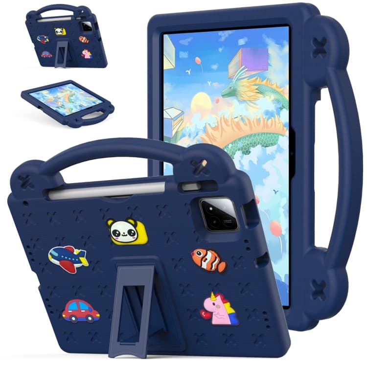 FANY Dětský kryt na tablet pro Xiaomi Pad 7 / Pad 7 Pro / Pad 8 / Pad 8 Pro tmavě modrý