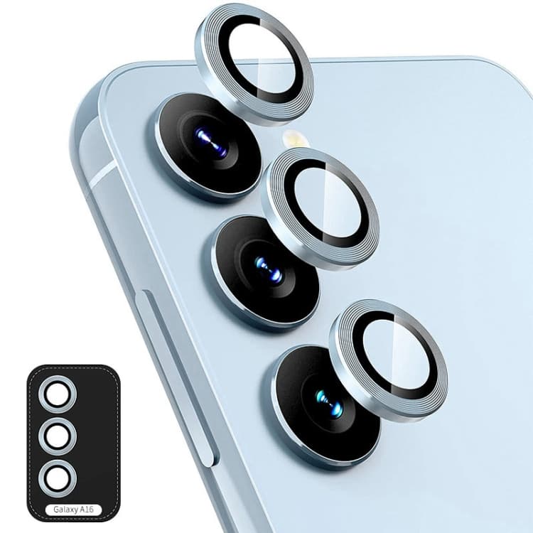 ENKAY ALU Sklo pro fotoaparát Samsung Galaxy A16 / A16 5G modré