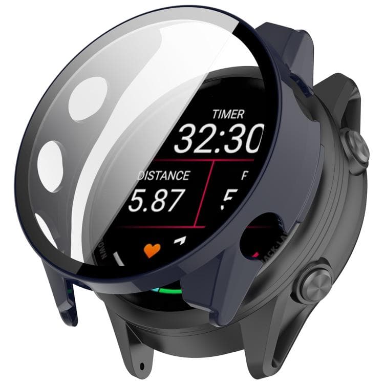 PC FULL COVER Plastový kryt se sklem pro Garmin Forerunner 970 tmavě modrý