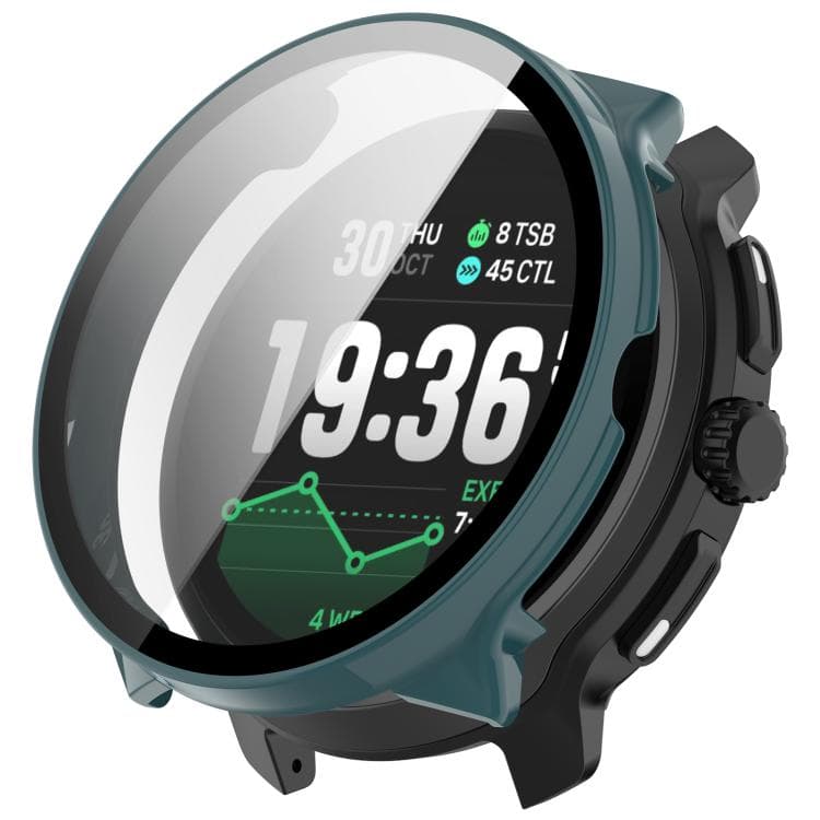PC FULL COVER Plastový kryt se sklem pro Suunto Race 2 zelený