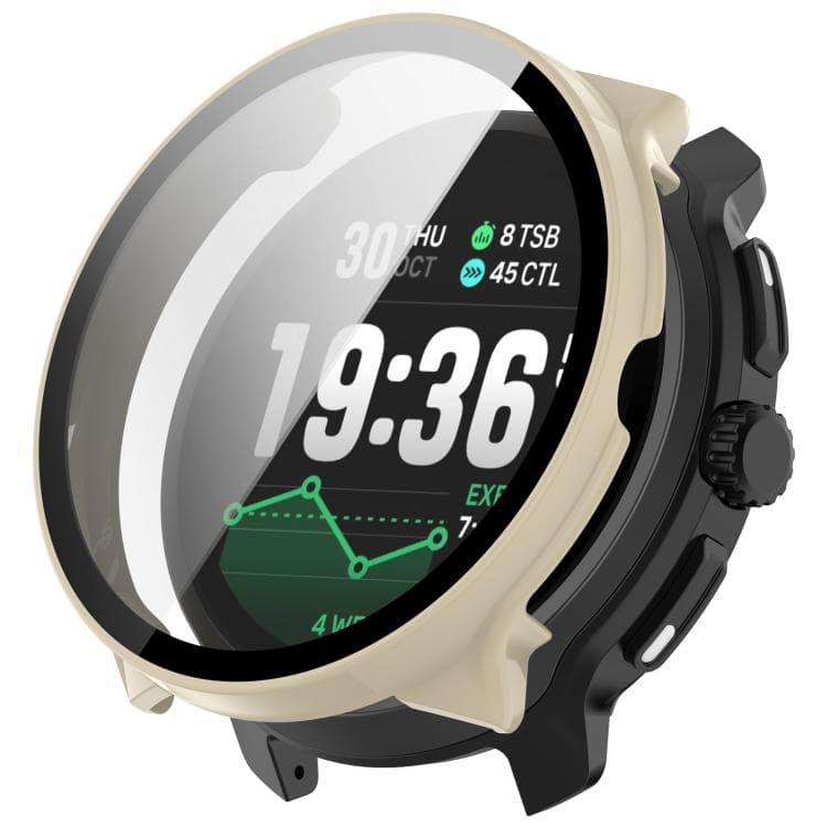 PC FULL COVER Plastový kryt se sklem pro Suunto Race 2 IVORY