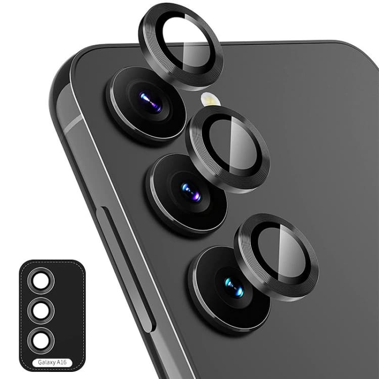 ENKAY ALU Sklo pro fotoaparát Samsung Galaxy A16 / A16 5G černé